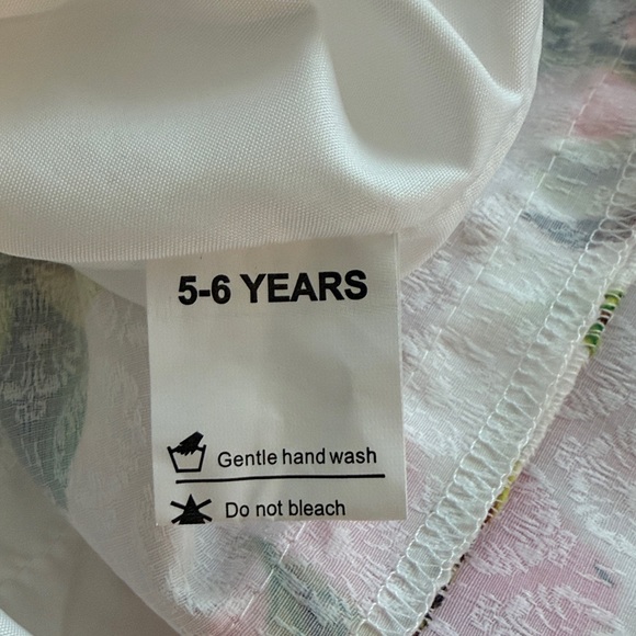 Grace Karin Pink Lemon Floral Kids Size 5-6 Easter Wedding Party Dress - Picture 7 of 10